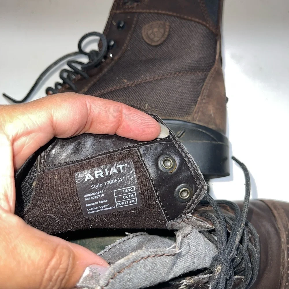Ariat Girls Brown Leather Paddock Boots